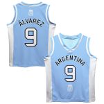 julián Álvarez argentina national team vive la fete mesh basketball jersey – light blue Collection – Brazil World Cup Jerseys and T-Shirts