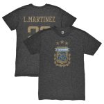 lautaro martinez argentina national team 1863fc retro player tri-blend t-shirt – black Collection – Brazil World Cup Jerseys and T-Shirts