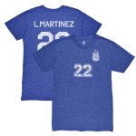 lautaro martinez argentina national team 1863fc retro player tri-blend t-shirt – blue Collection – Brazil World Cup Jerseys and T-Shirts
