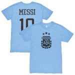 lionel messi argentina national team 1863fc player retro tri-blend t-shirt – light blue Collection – Brazil World Cup Jerseys and T-Shirts