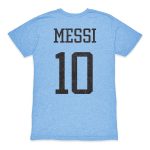 lionel messi argentina national team 1863fc player retro tri-blend t-shirt – light blue Collection – Brazil World Cup Jerseys and T-Shirts
