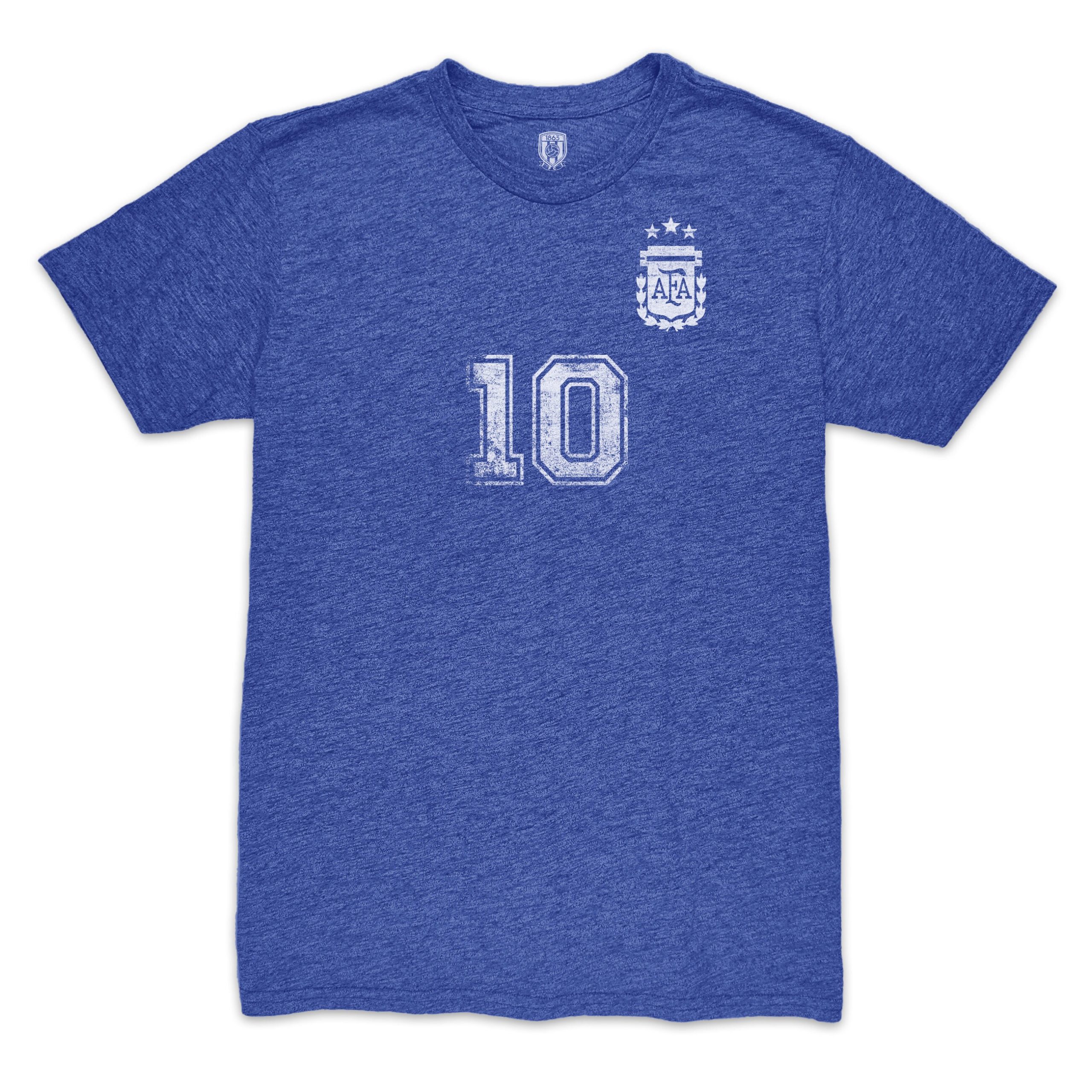 lionel messi argentina national team 1863fc retro name amp number tri-blend t-shirt – blue Collection – Brazil World Cup Jerseys and T-Shirts