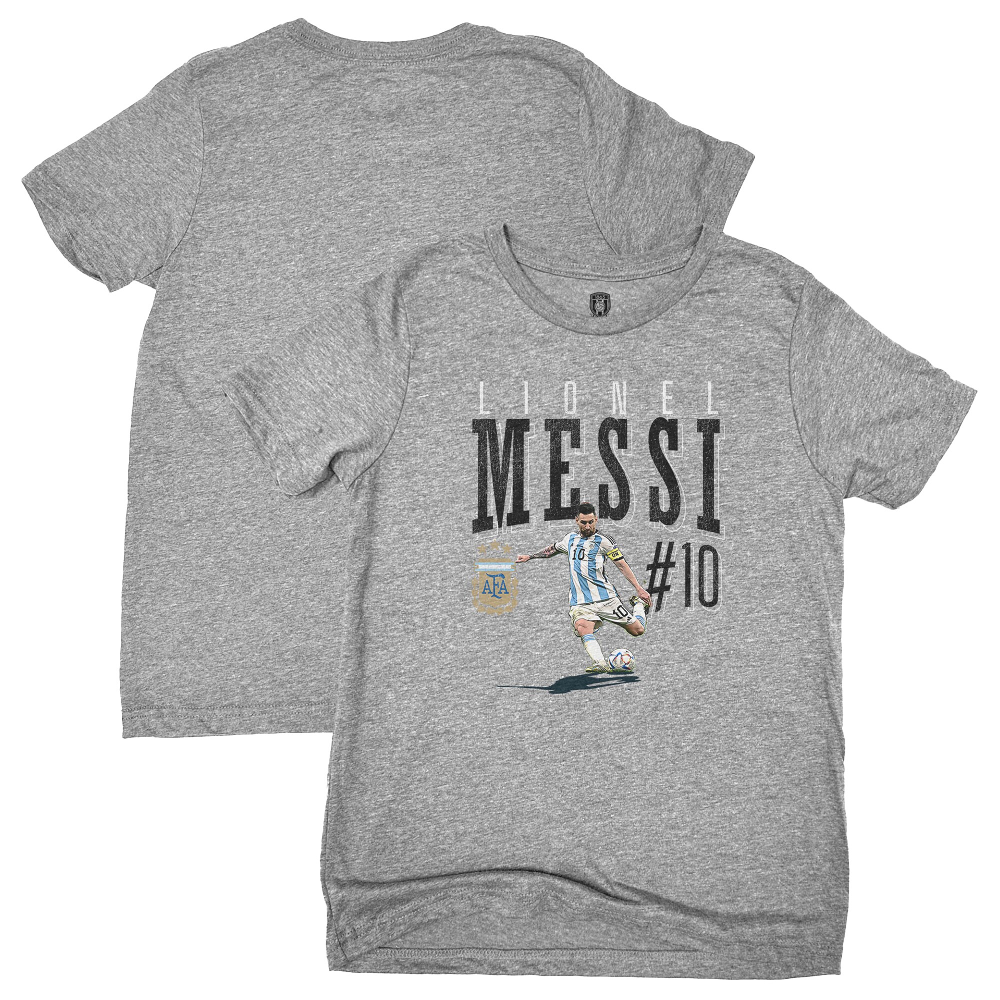 lionel messi argentina national team 1863fc youth snapshot t-shirt – heather gray Collection – Brazil World Cup Jerseys and T-Shirts