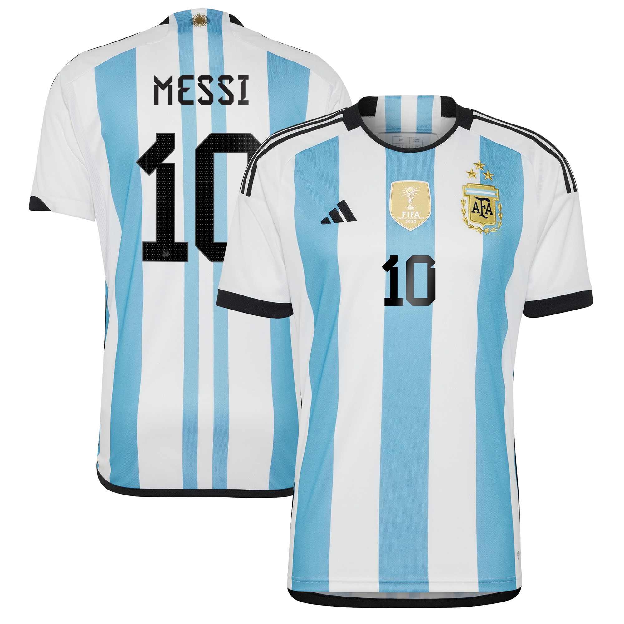 lionel messi argentina national team adidas 2022 winners home replica jersey – whitelight blue Collection – Brazil World Cup Jerseys and T-Shirts