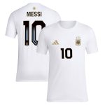lionel messi argentina national team adidas name amp number t-shirt – white Collection – Brazil World Cup Jerseys and T-Shirts