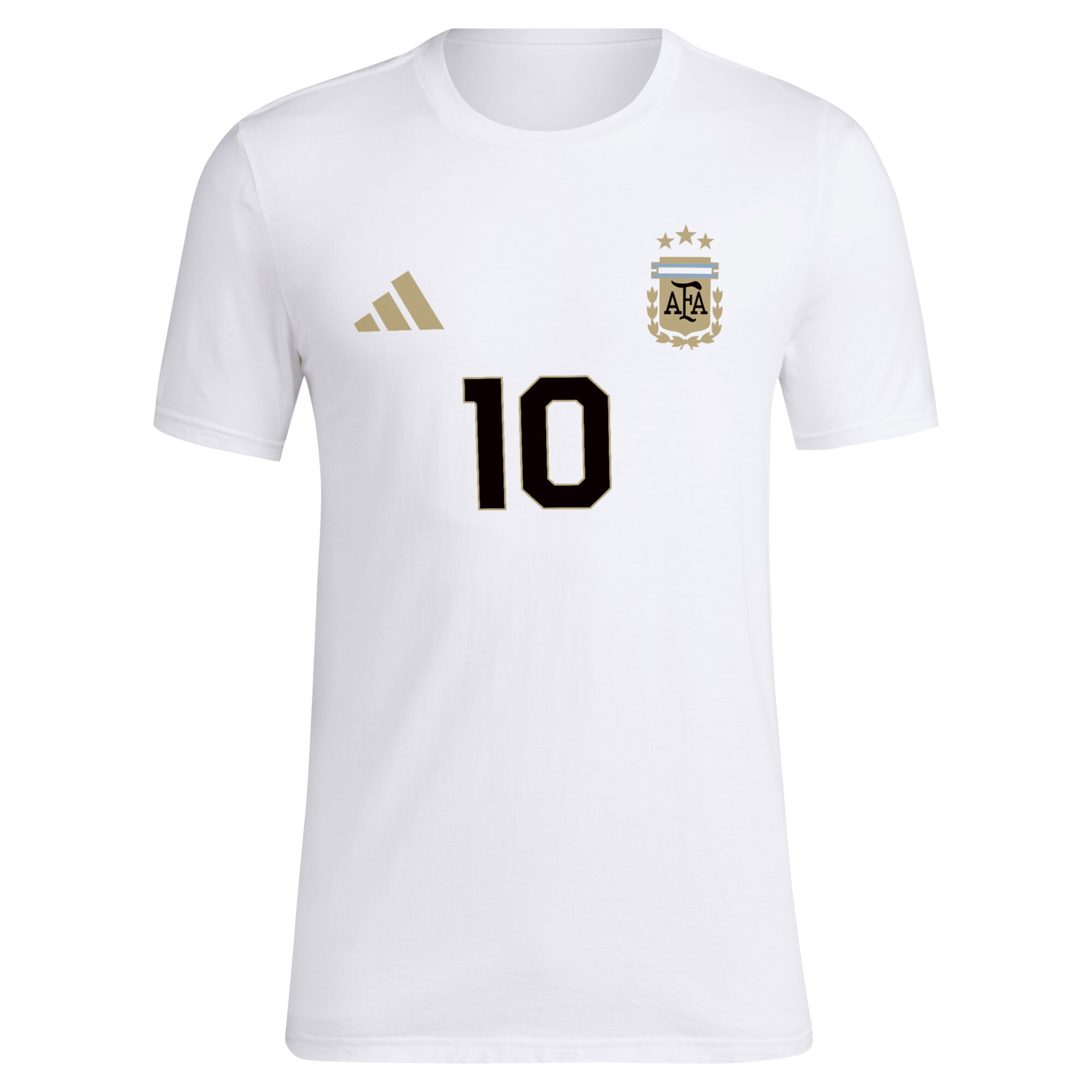 lionel messi argentina national team adidas name amp number t-shirt – white Collection – Brazil World Cup Jerseys and T-Shirts