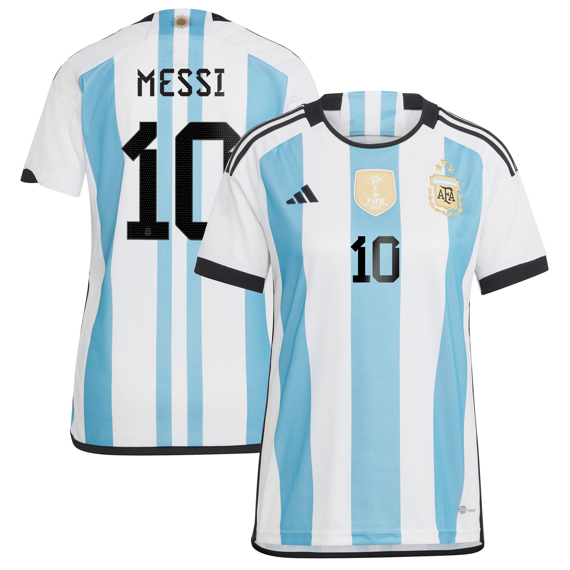 lionel messi argentina national team adidas women8217s 2022 winners home replica jersey – whitelight blue Collection – Brazil World Cup Jerseys and T-Shirts