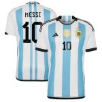 lionel messi argentina national team adidas youth 2022 winners home replica jersey – whitelight blue Collection – Brazil World Cup Jerseys and T-Shirts