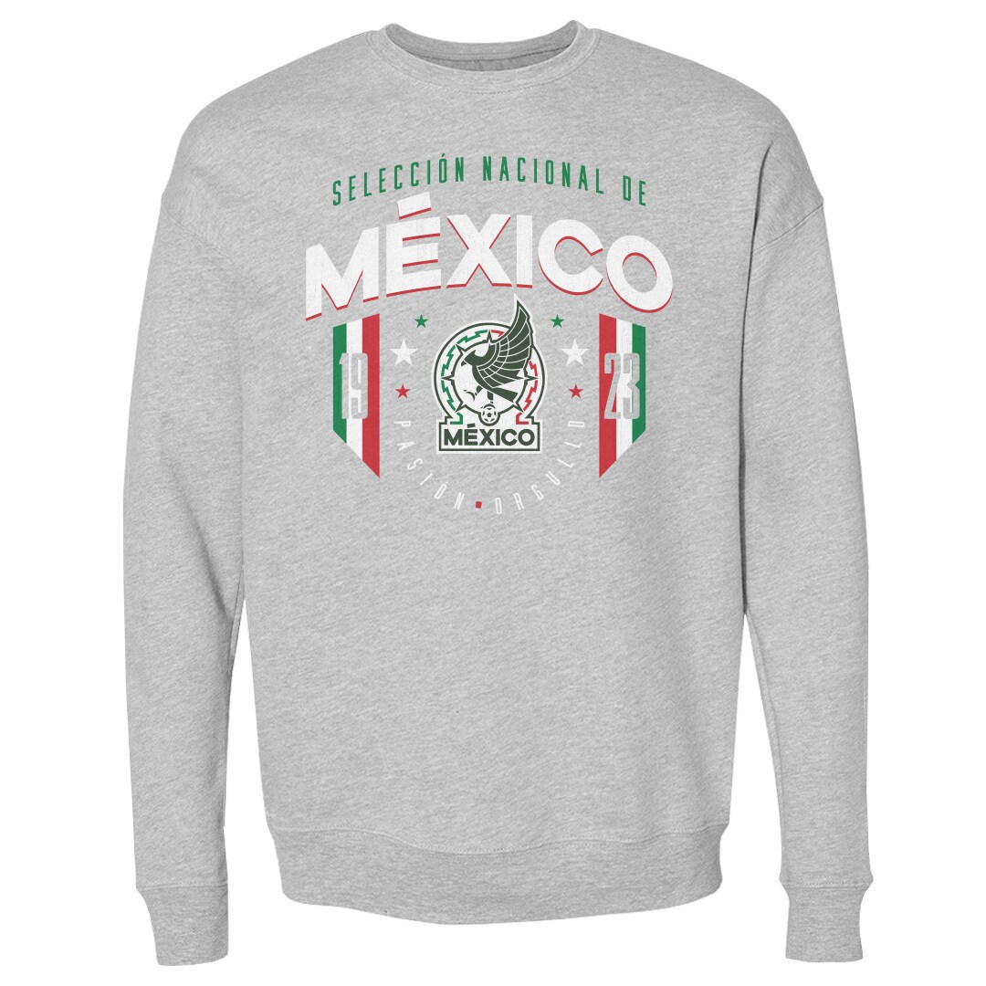 mexico national team 500 level 1923 pullover sweatshirt – heather gray Collection – Brazil World Cup Jerseys and T-Shirts