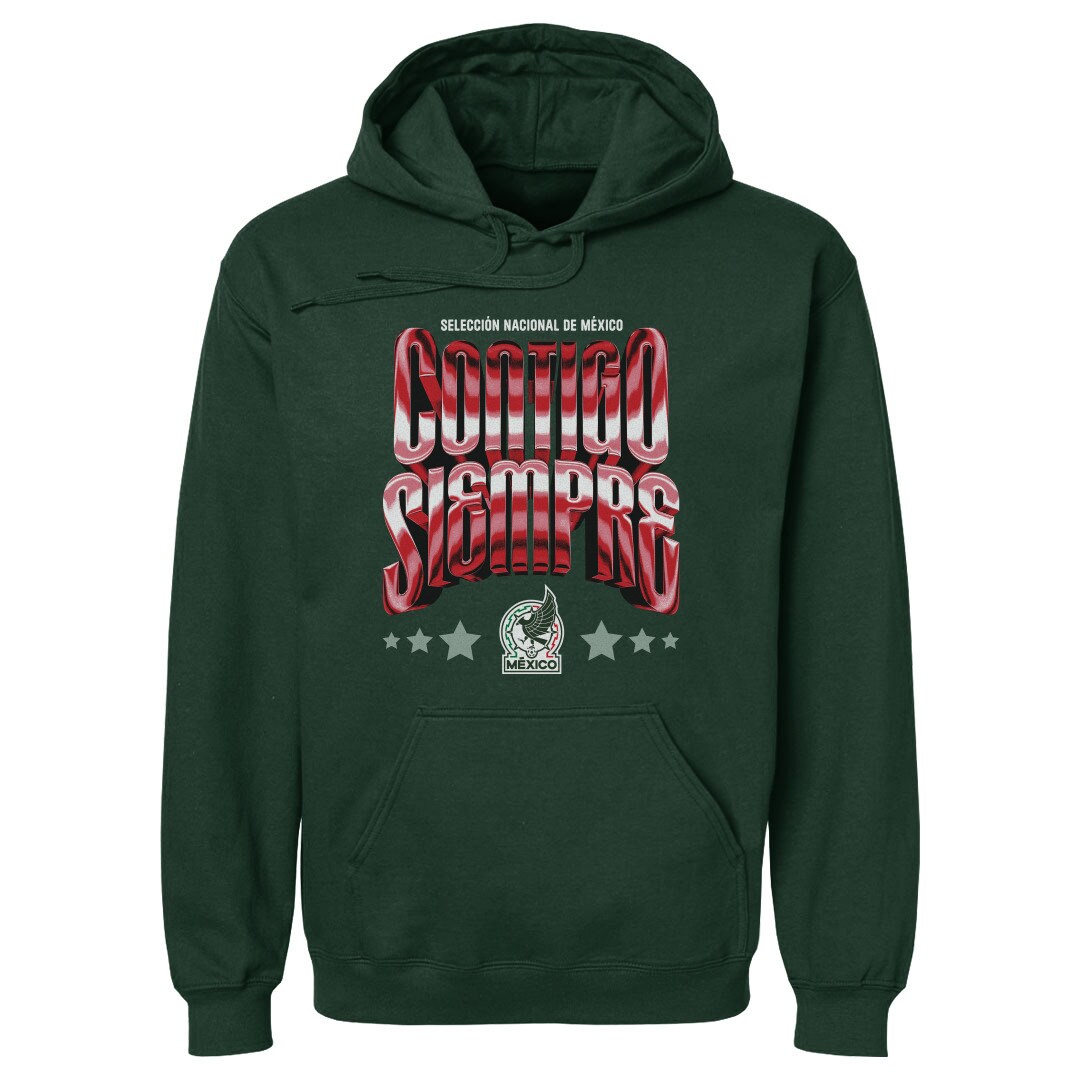 mexico national team 500 level contigo siempre vintage pullover hoodie – forest green Collection – Brazil World Cup Jerseys and T-Shirts