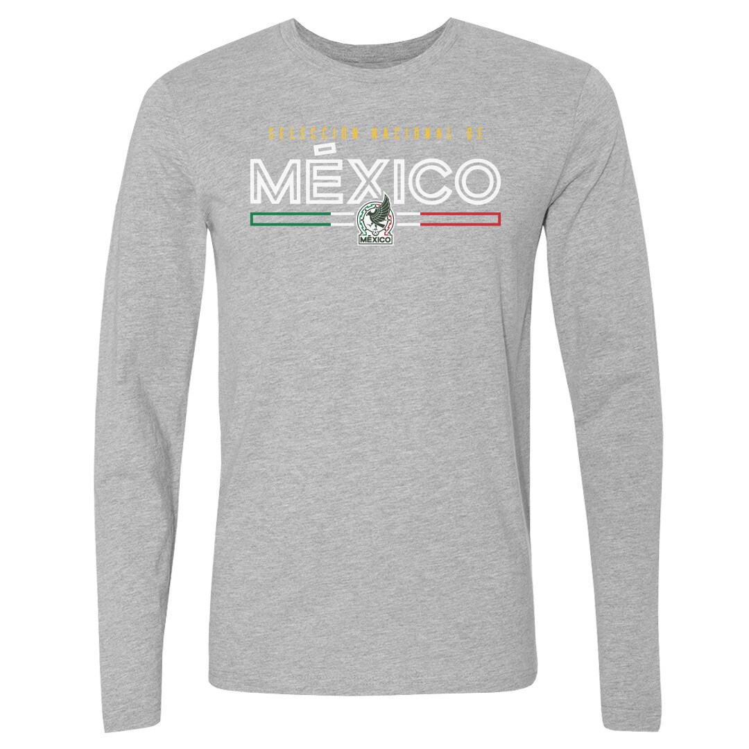 mexico national team 500 level inline long sleeve t-shirt – heather gray Collection – Brazil World Cup Jerseys and T-Shirts