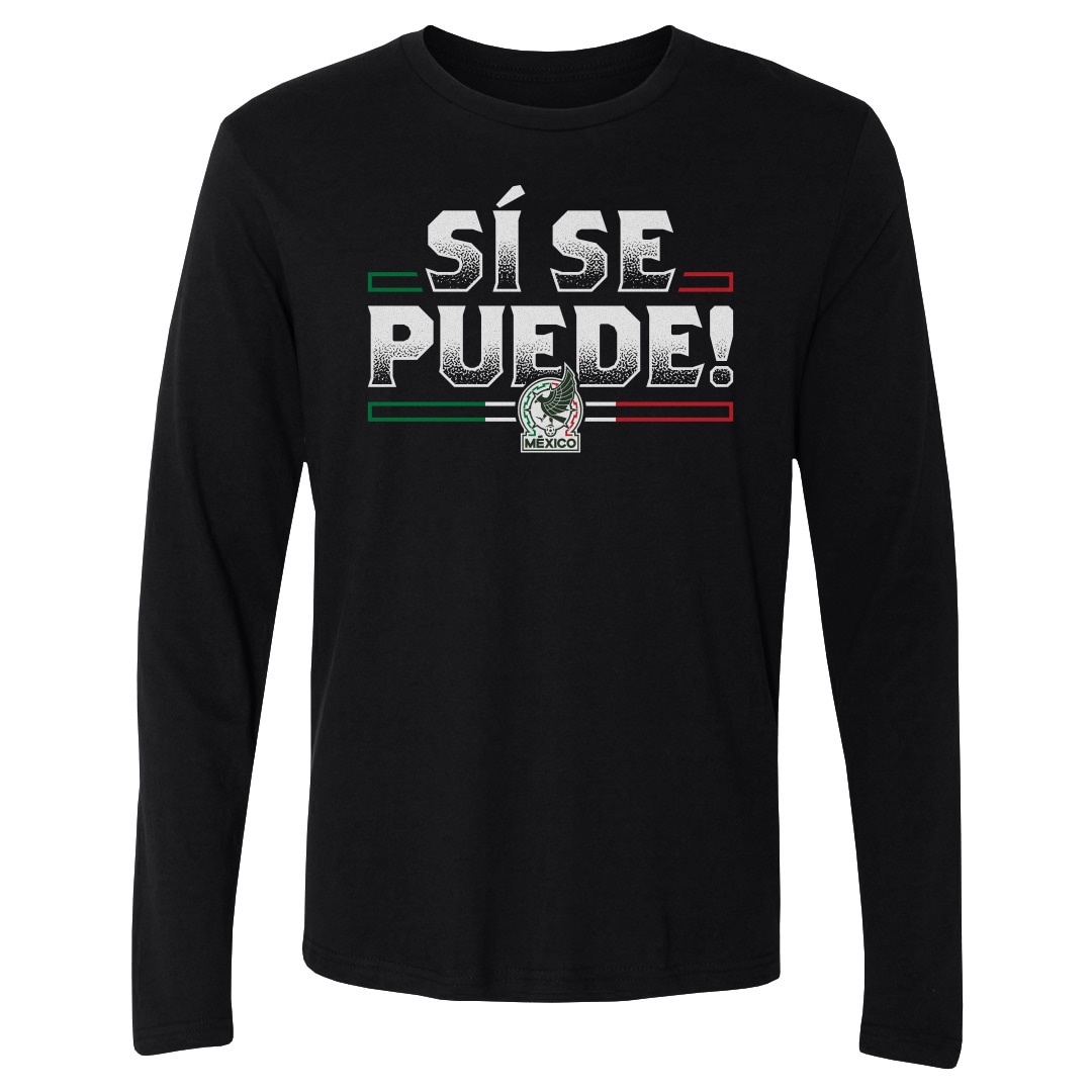 mexico national team 500 level si se puede long sleeve t-shirt – black Collection – Brazil World Cup Jerseys and T-Shirts