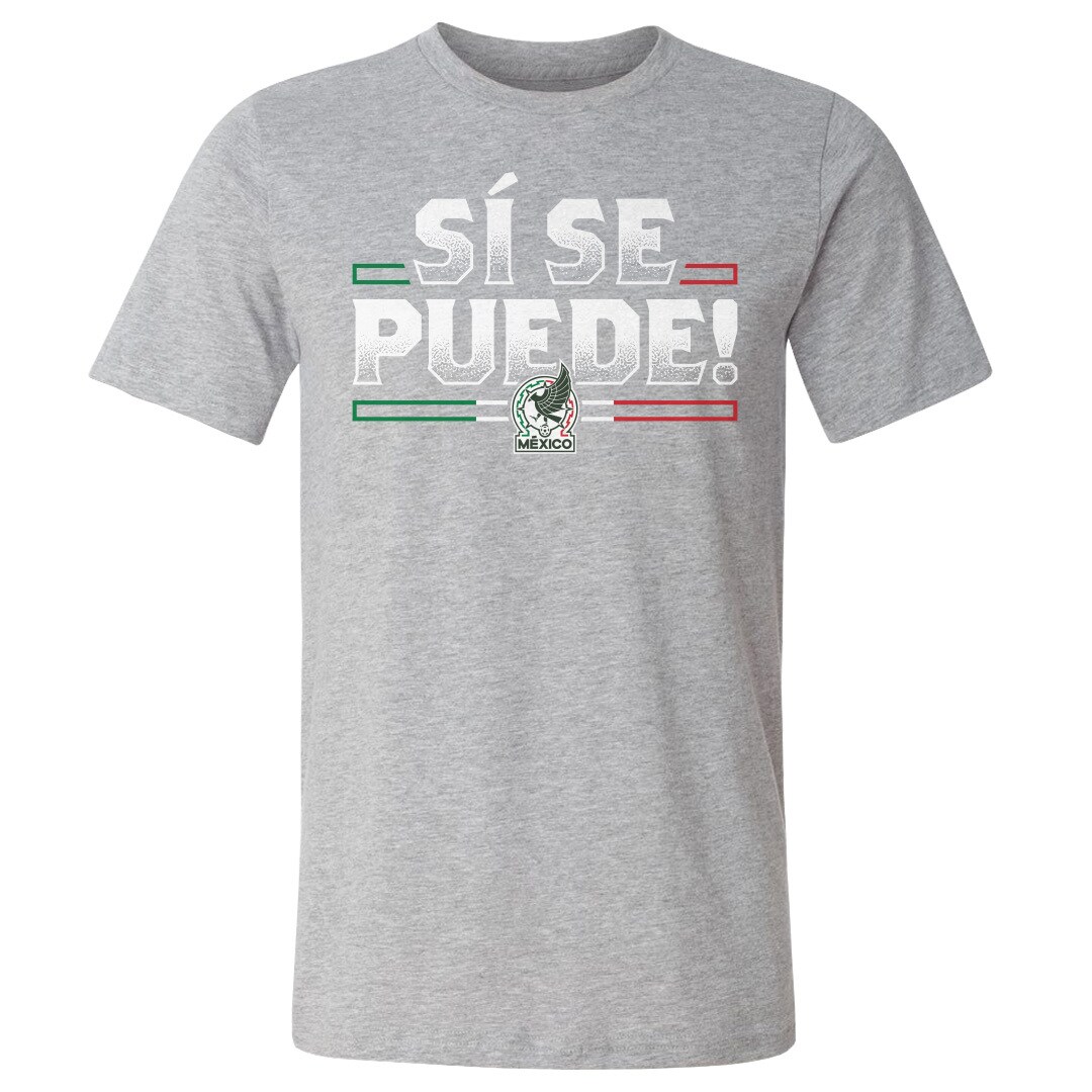 mexico national team 500 level si se puede t-shirt – heather gray Collection – Brazil World Cup Jerseys and T-Shirts