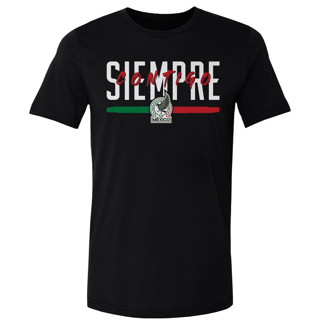 mexico national team 500 level siempre contigo cotton t-shirt – black Collection – Brazil World Cup Jerseys and T-Shirts