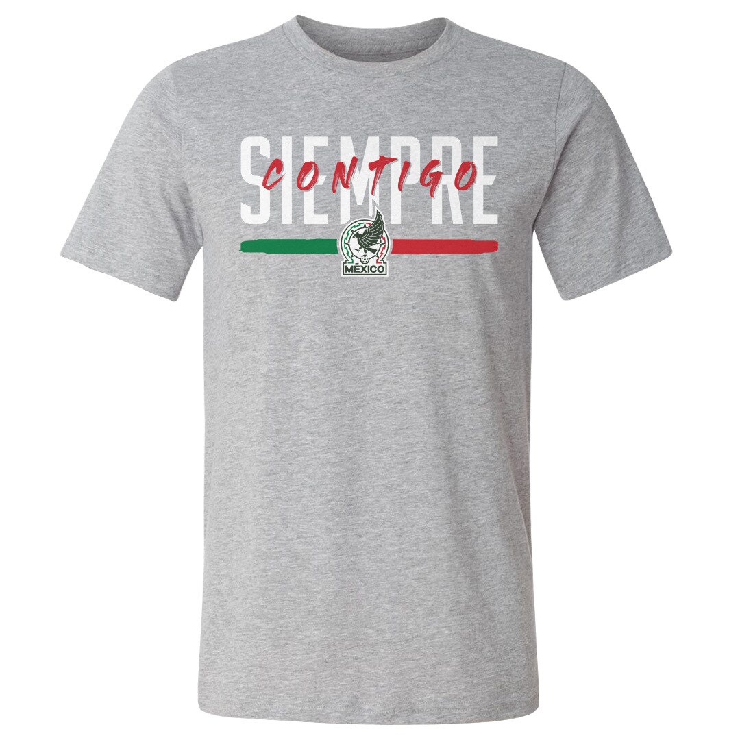 mexico national team 500 level siempre contigo cotton t-shirt – heather gray Collection – Brazil World Cup Jerseys and T-Shirts