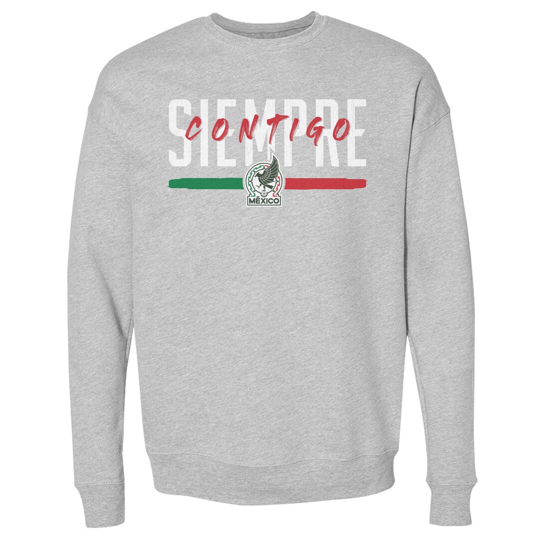 mexico national team 500 level siempre contigo crewneck sweatshirt – heather gray Collection – Brazil World Cup Jerseys and T-Shirts