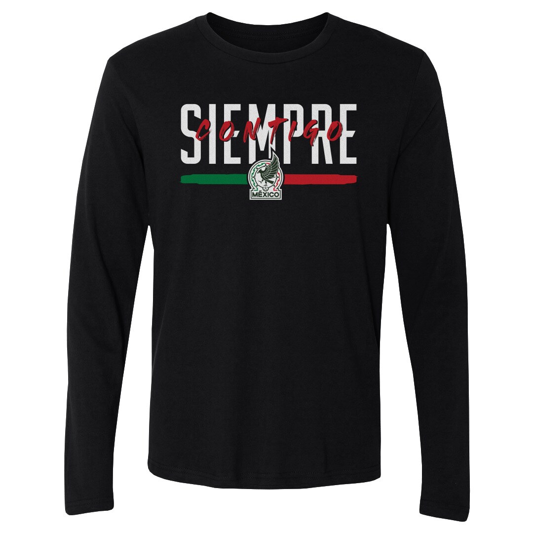 mexico national team 500 level siempre contigo long sleeve t-shirt – black Collection – Brazil World Cup Jerseys and T-Shirts