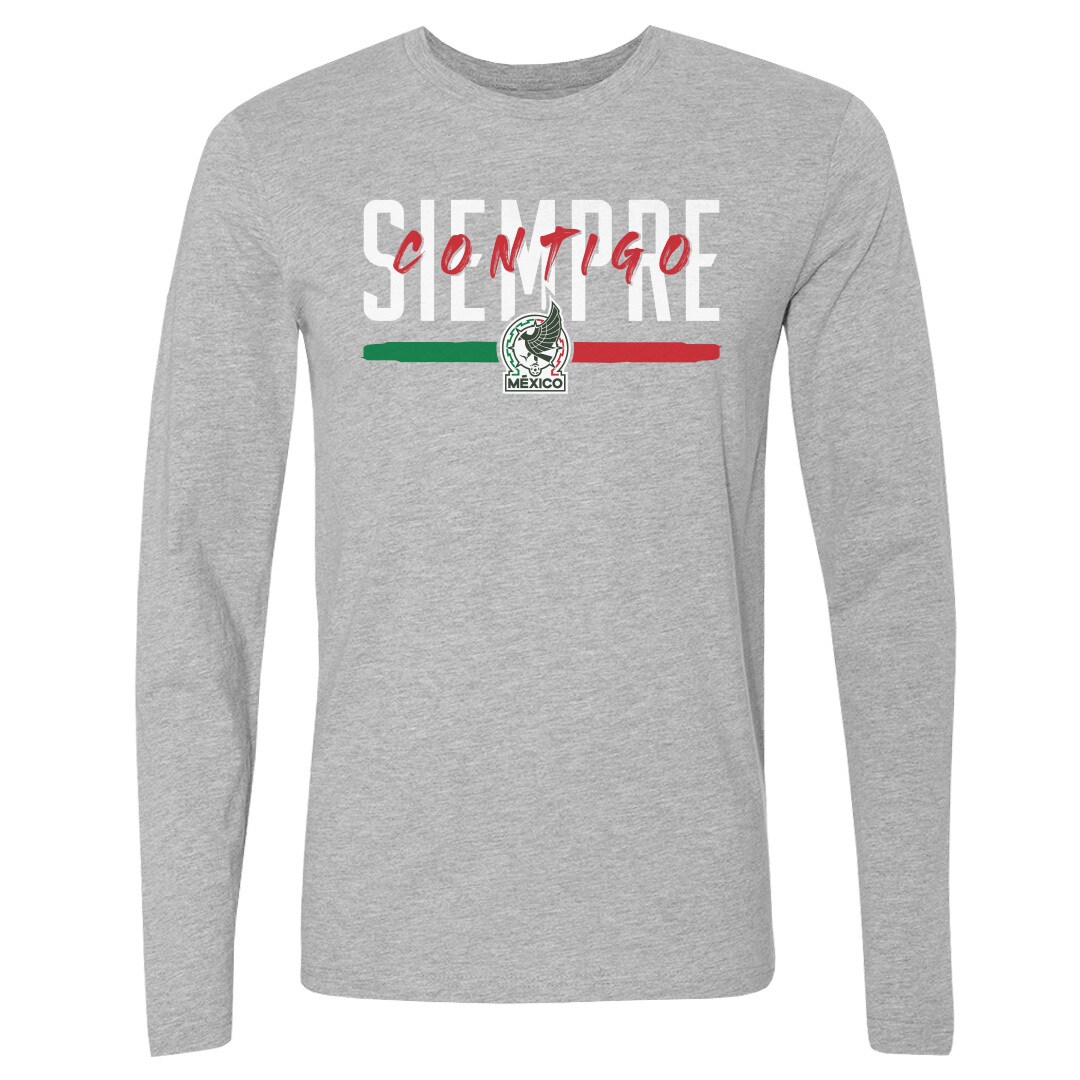 mexico national team 500 level siempre contigo long sleeve t-shirt – heather gray Collection – Brazil World Cup Jerseys and T-Shirts
