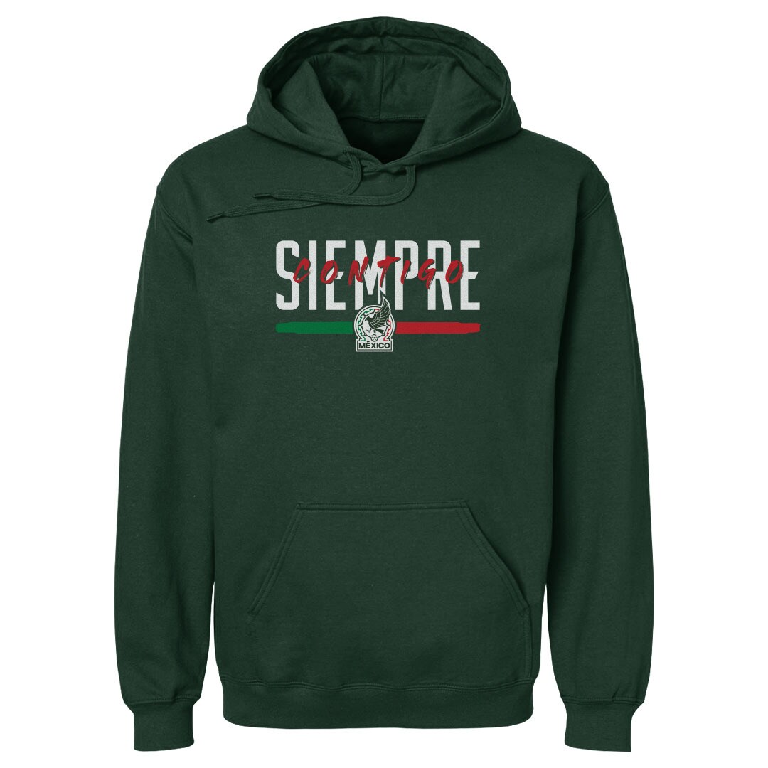mexico national team 500 level siempre contigo pullover hoodie – dark green Collection – Brazil World Cup Jerseys and T-Shirts