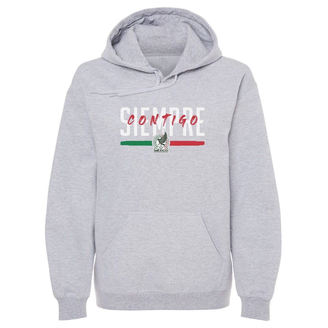 mexico national team 500 level siempre contigo pullover hoodie – gray Collection – Brazil World Cup Jerseys and T-Shirts