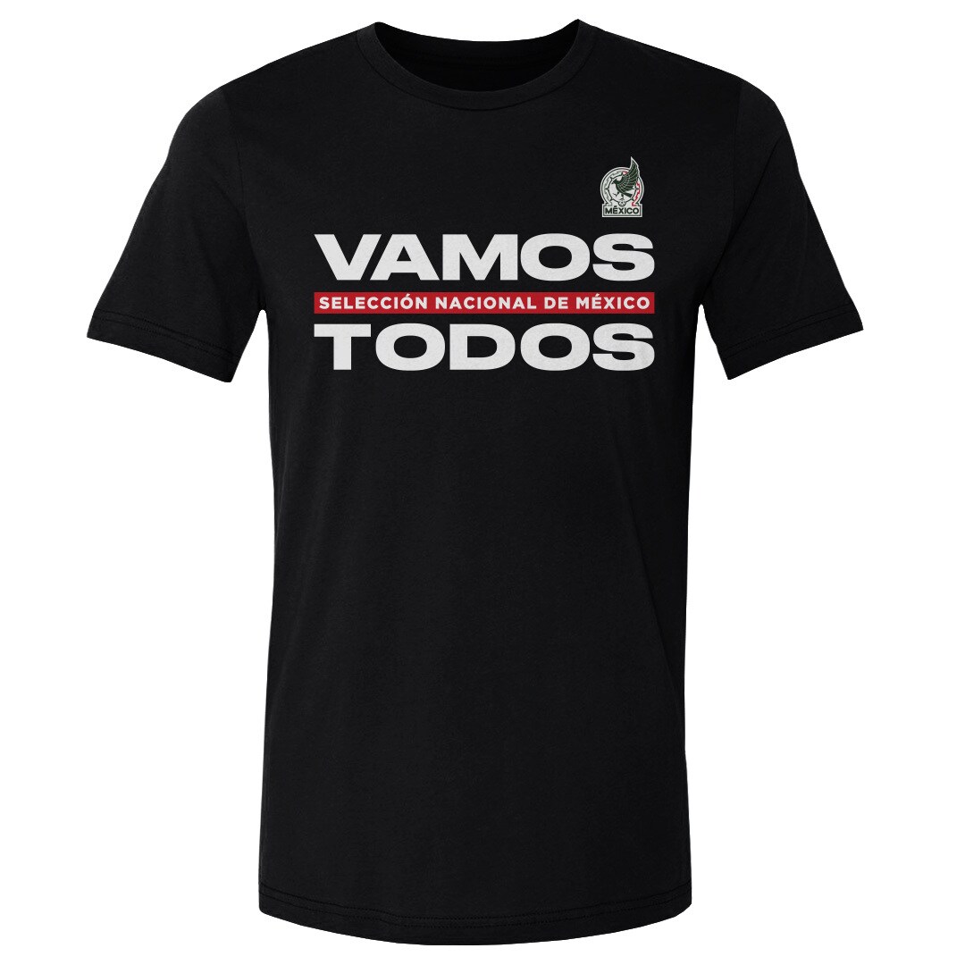 mexico national team 500 level vamos todos cotton t-shirt – black Collection – Brazil World Cup Jerseys and T-Shirts