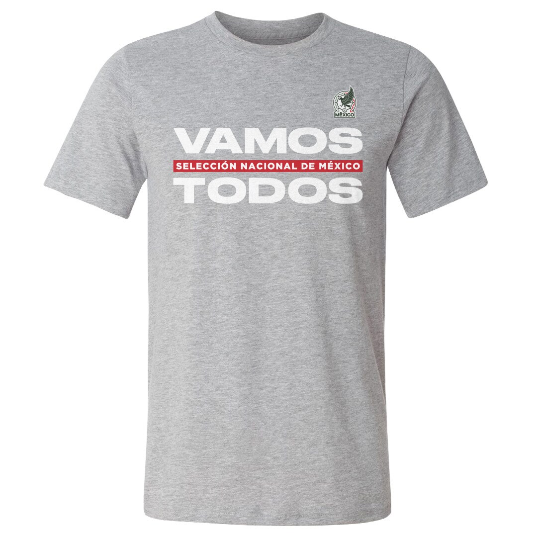 mexico national team 500 level vamos todos cotton t-shirt – heather gray Collection – Brazil World Cup Jerseys and T-Shirts