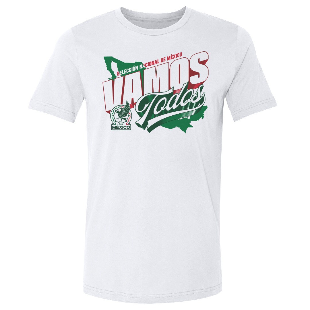 mexico national team 500 level vamos todos country cotton t-shirt – white Collection – Brazil World Cup Jerseys and T-Shirts