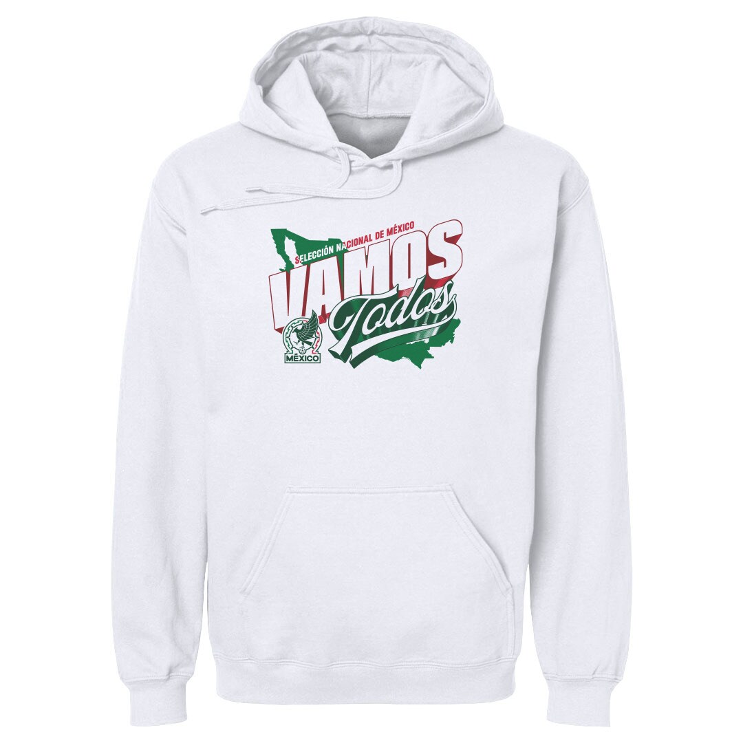 mexico national team 500 level vamos todos country pullover hoodie – white Collection – Brazil World Cup Jerseys and T-Shirts