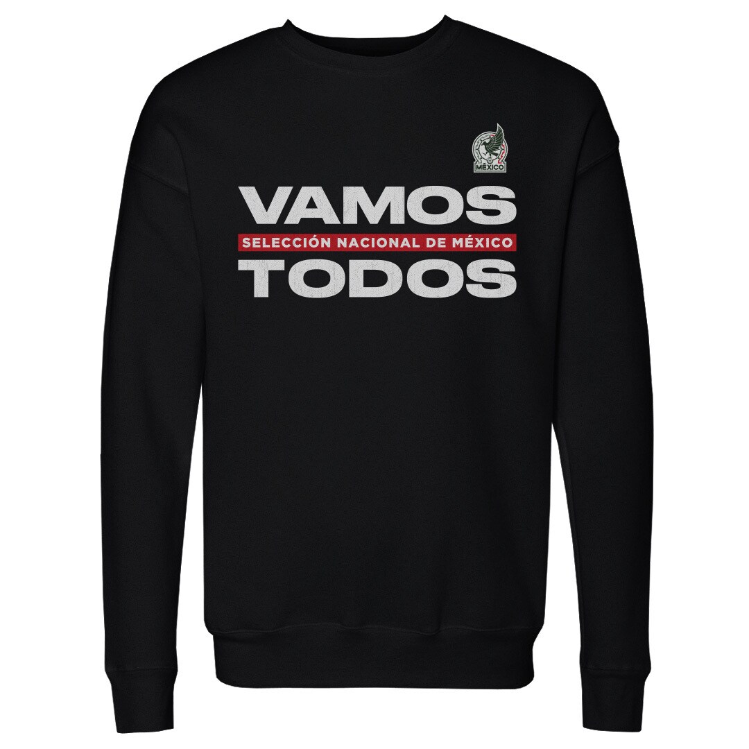 mexico national team 500 level vamos todos crewneck sweatshirt – black Collection – Brazil World Cup Jerseys and T-Shirts