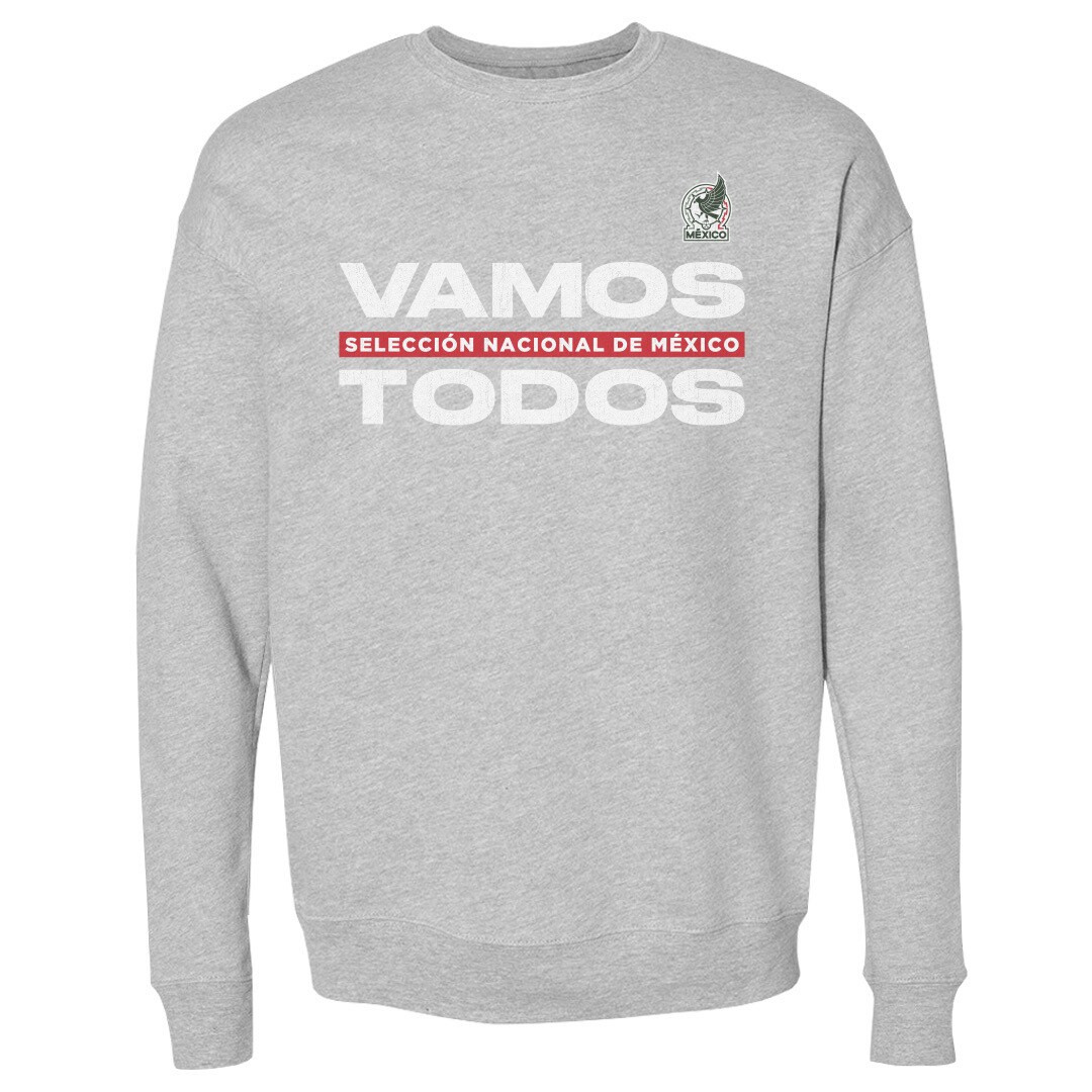 mexico national team 500 level vamos todos crewneck sweatshirt – heather gray Collection – Brazil World Cup Jerseys and T-Shirts