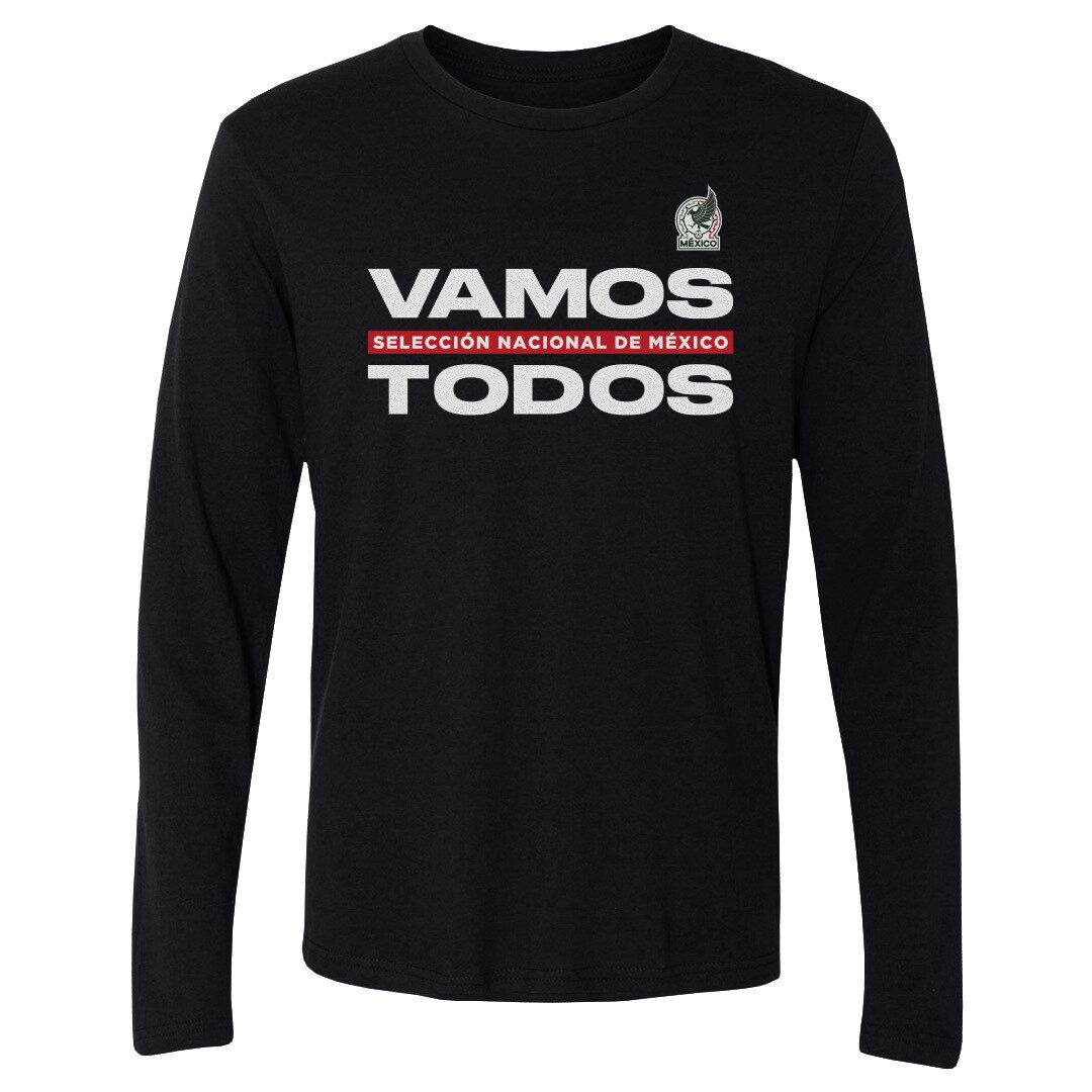 mexico national team 500 level vamos todos long sleeve t-shirt – black Collection – Brazil World Cup Jerseys and T-Shirts