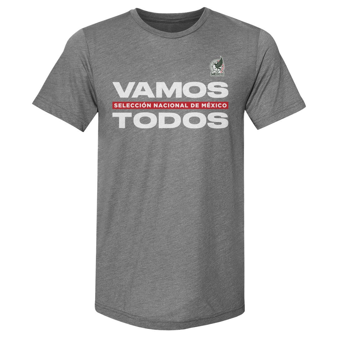 mexico national team 500 level vamos todos premium tri-blend t-shirt – gray Collection – Brazil World Cup Jerseys and T-Shirts