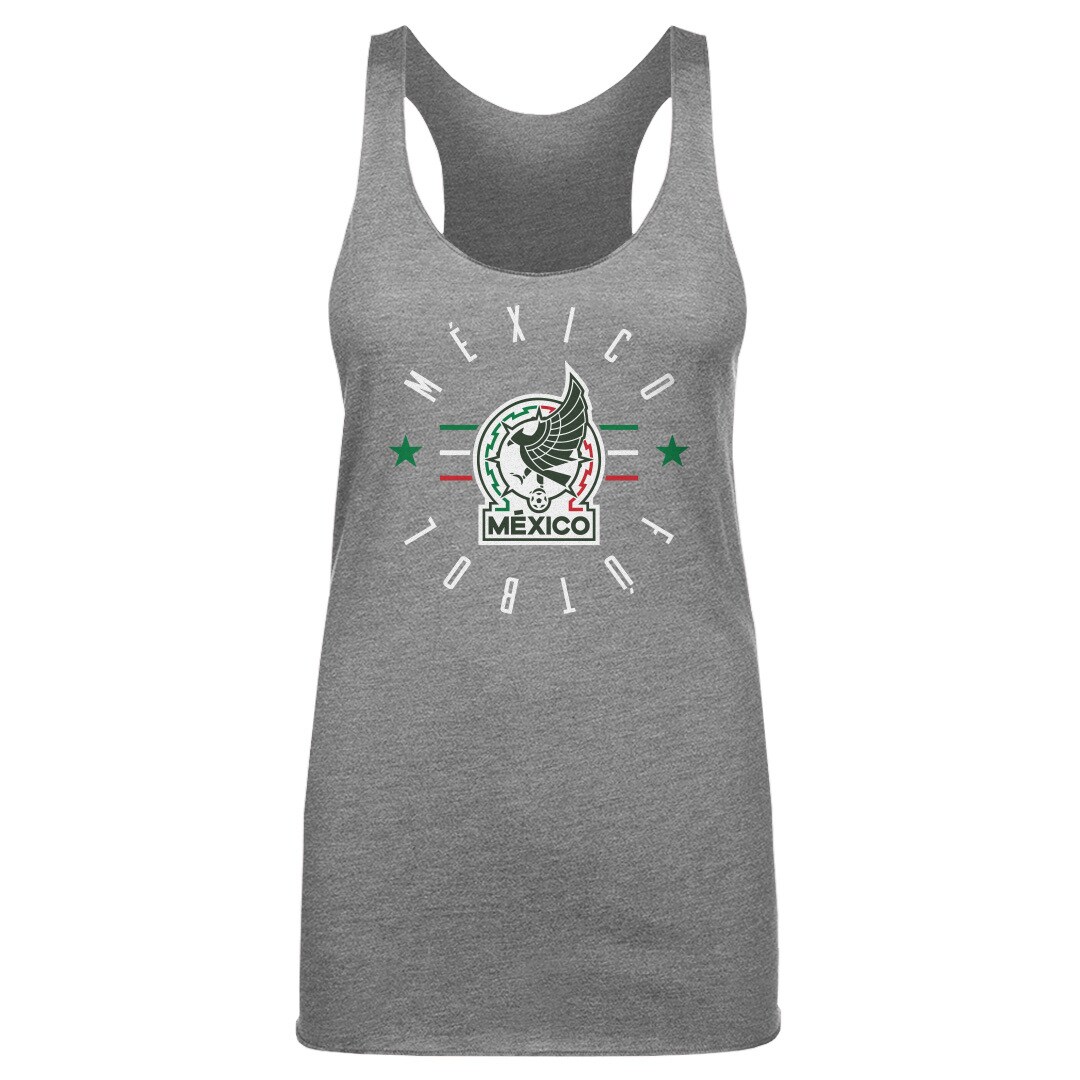 mexico national team 500 level women8217s futbol tri-blend racerback tank top – gray Collection – Brazil World Cup Jerseys and T-Shirts