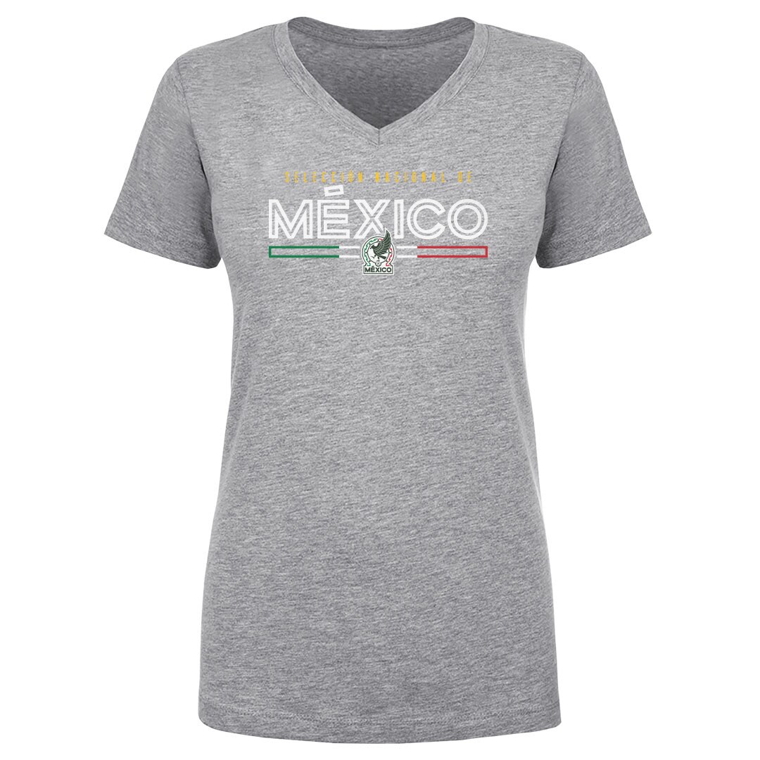 mexico national team 500 level women8217s inline v-neck t-shirt – heather gray Collection – Brazil World Cup Jerseys and T-Shirts
