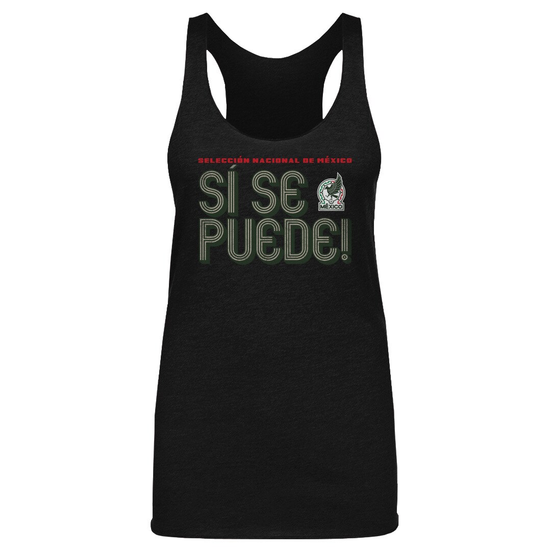 mexico national team 500 level women8217s si se puede inline bold tri-blend racerback tank top – black Collection – Brazil World Cup Jerseys and T-Shirts