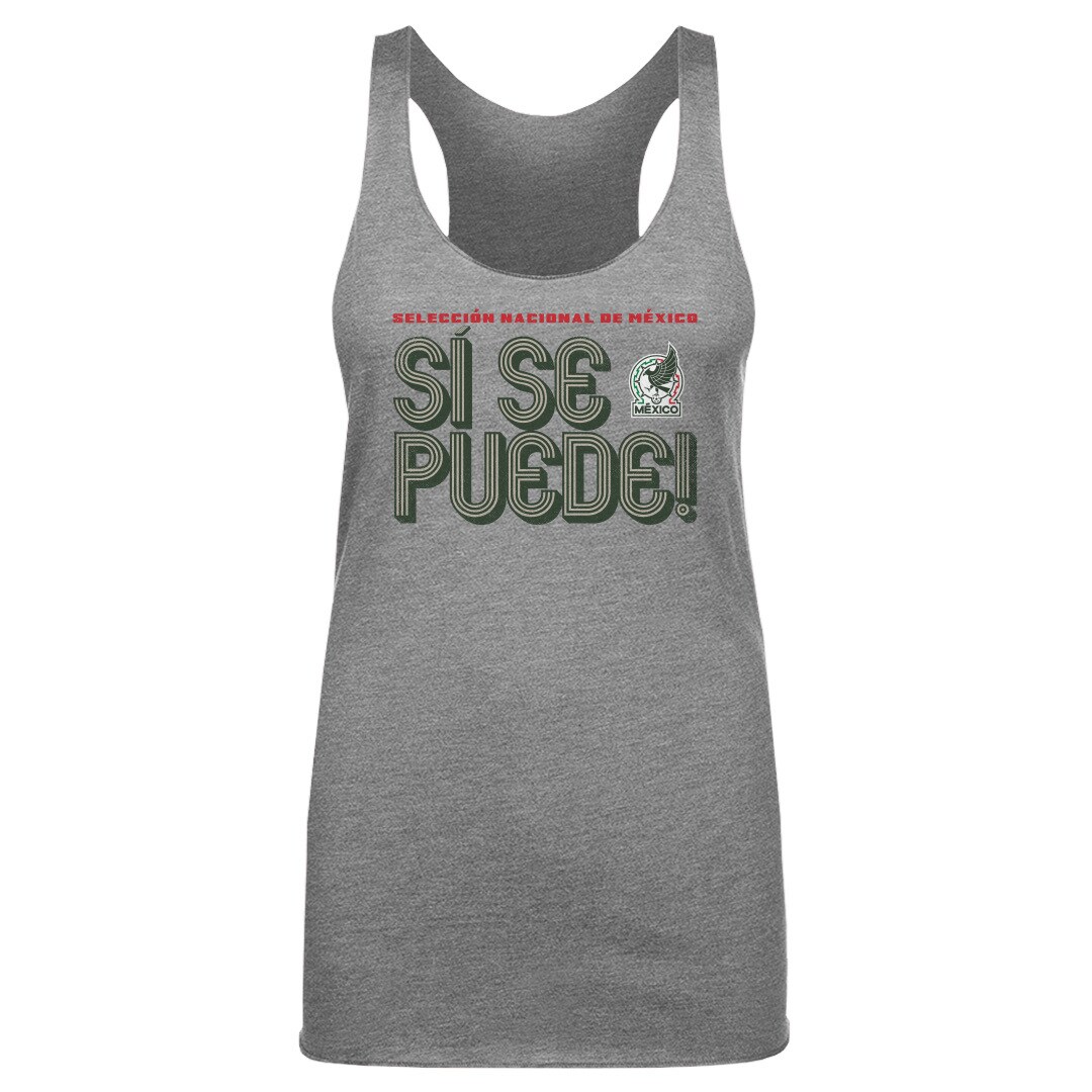 mexico national team 500 level women8217s si se puede inline bold tri-blend racerback tank top – gray Collection – Brazil World Cup Jerseys and T-Shirts