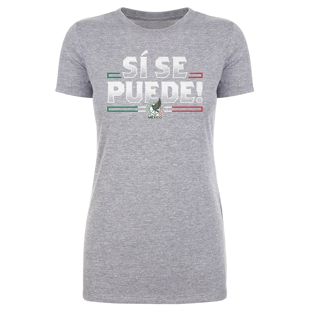 mexico national team 500 level women8217s si se puede t-shirt – heather gray Collection – Brazil World Cup Jerseys and T-Shirts