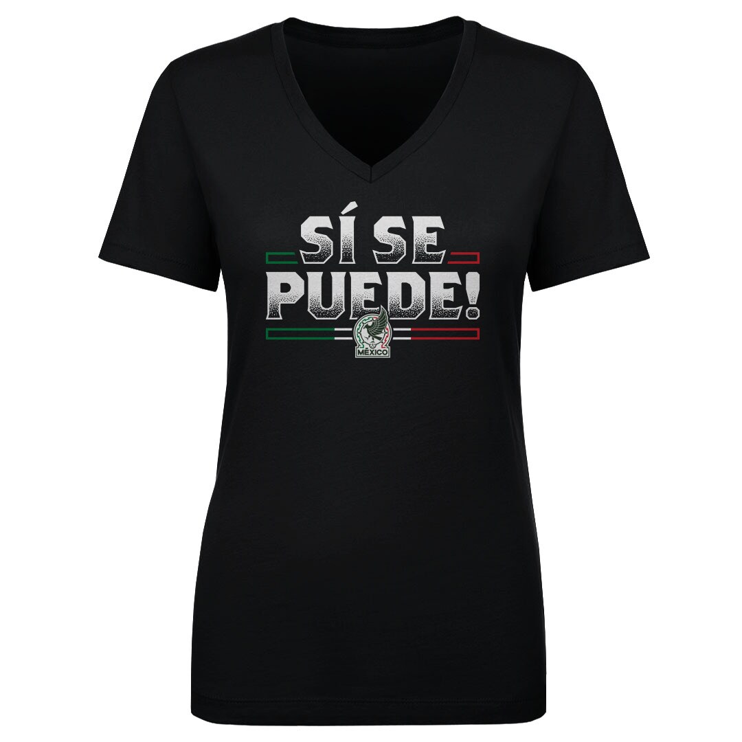 mexico national team 500 level women8217s si se puede v-neck t-shirt – black Collection – Brazil World Cup Jerseys and T-Shirts