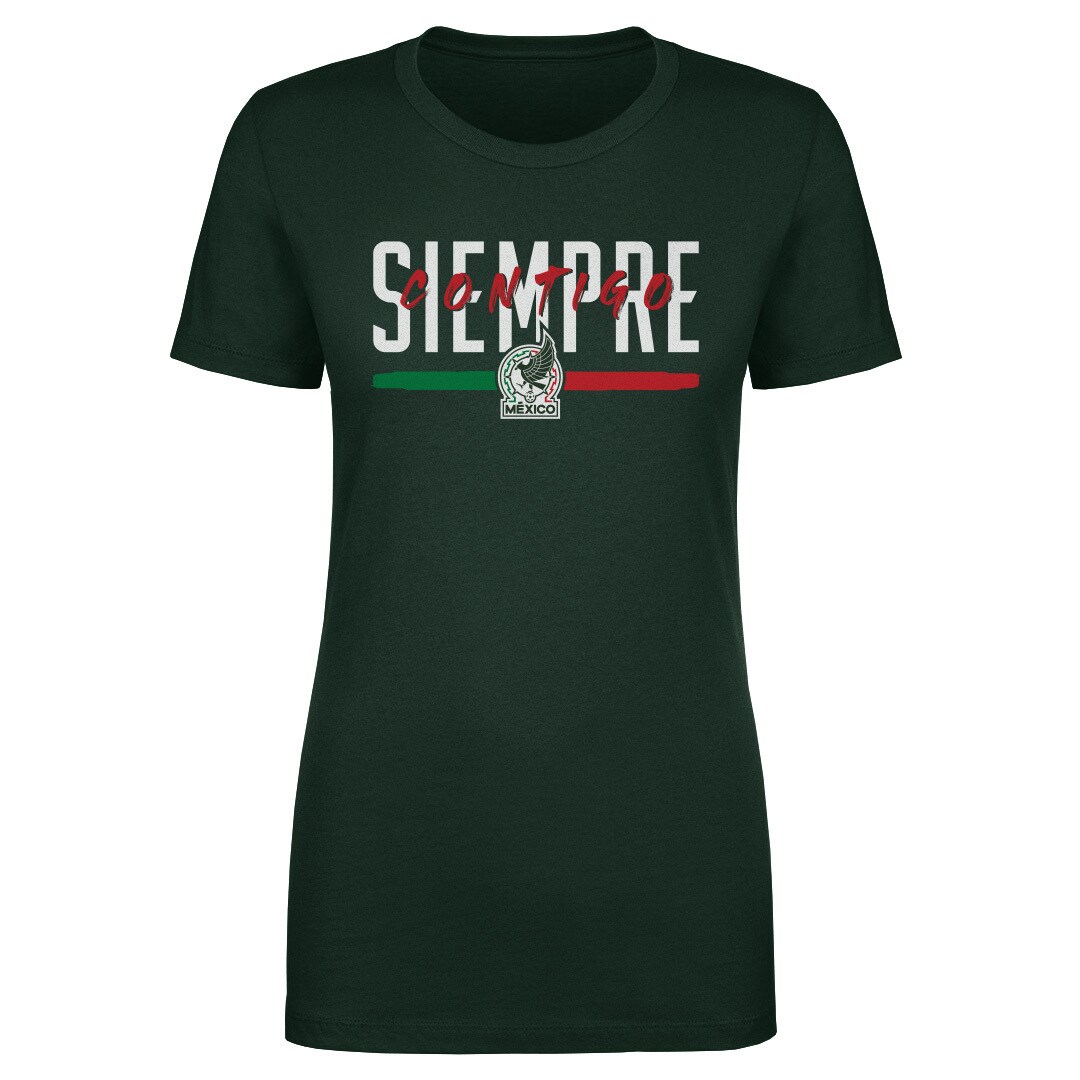 mexico national team 500 level women8217s siempre contigo t-shirt – dark green Collection – Brazil World Cup Jerseys and T-Shirts