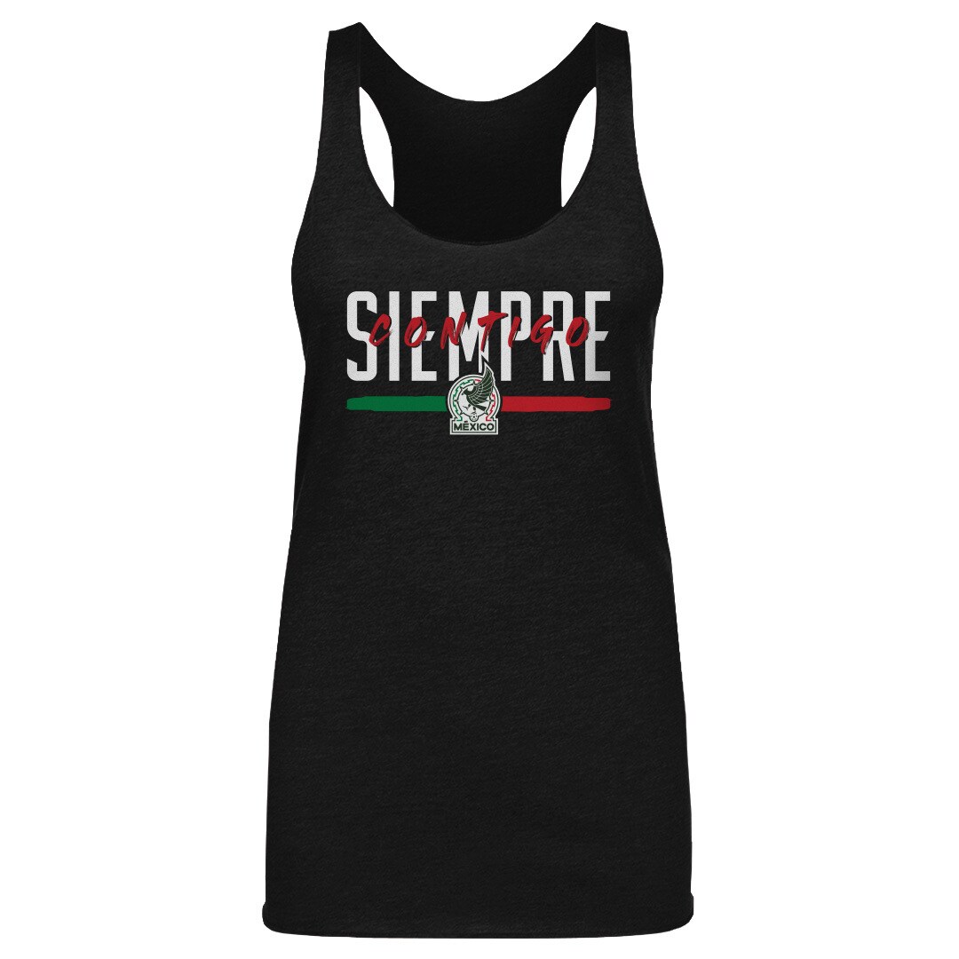 mexico national team 500 level women8217s siempre contigo tri-blend tank top – black Collection – Brazil World Cup Jerseys and T-Shirts