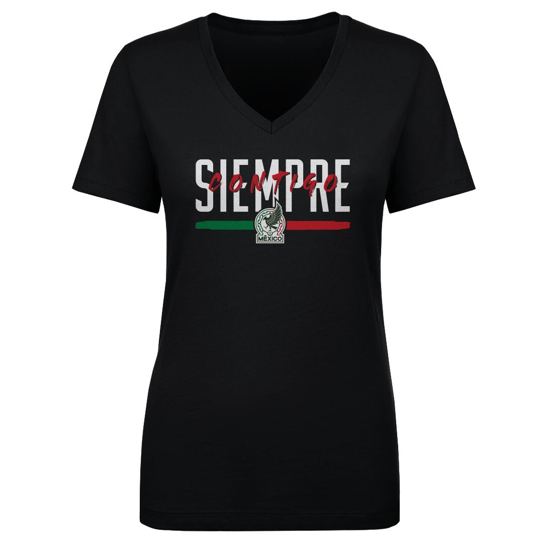mexico national team 500 level women8217s siempre contigo v-neck t-shirt – black Collection – Brazil World Cup Jerseys and T-Shirts