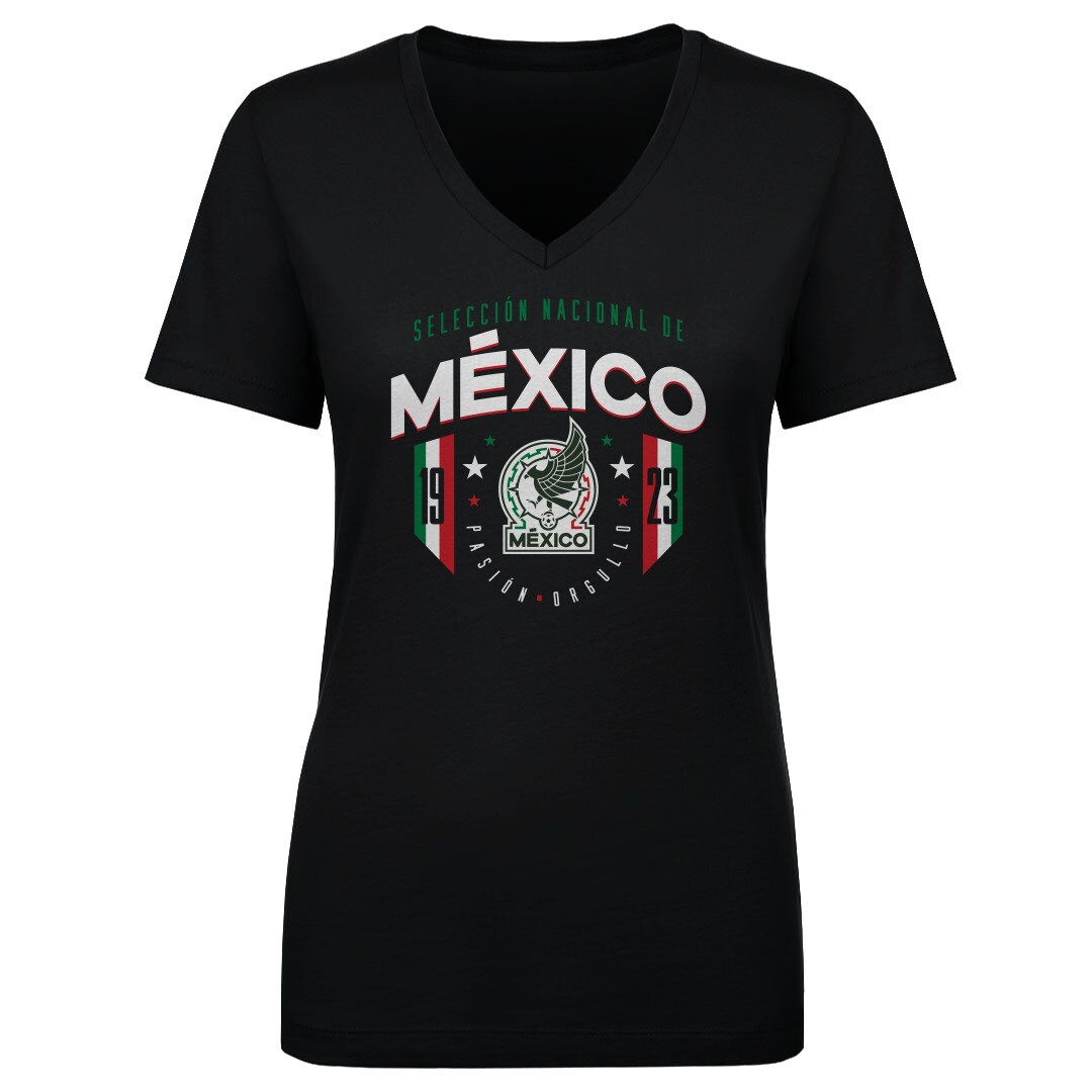 mexico national team 500 level women8217s v-neck t-shirt – black Collection – Brazil World Cup Jerseys and T-Shirts