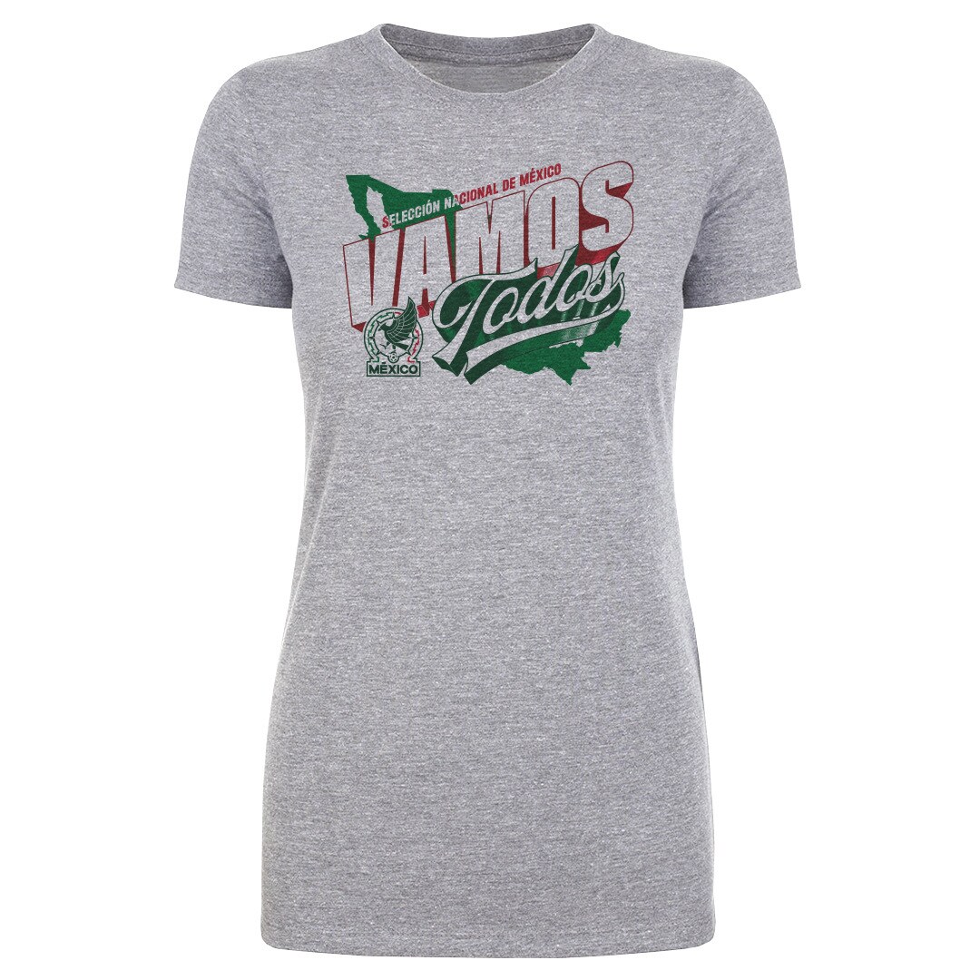 mexico national team 500 level women8217s vamos todos country t-shirt – heather gray Collection – Brazil World Cup Jerseys and T-Shirts