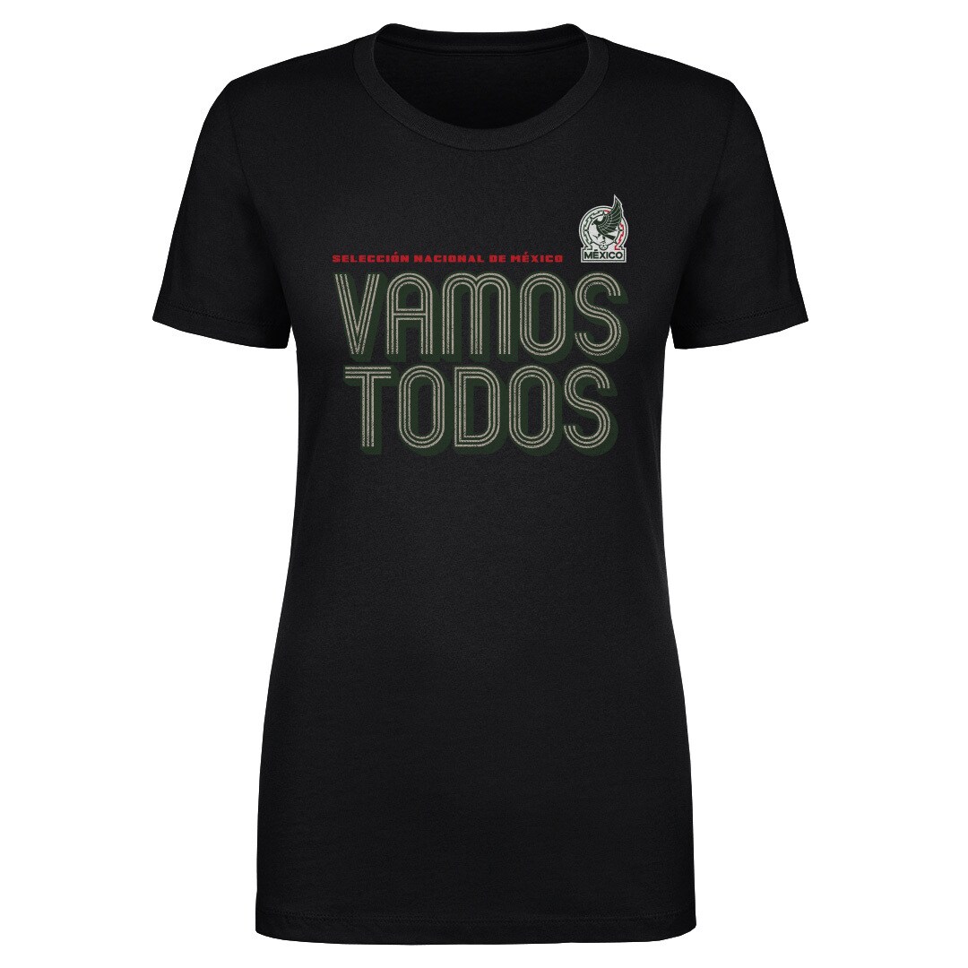mexico national team 500 level women8217s vamos todos inline bold t-shirt – black Collection – Brazil World Cup Jerseys and T-Shirts