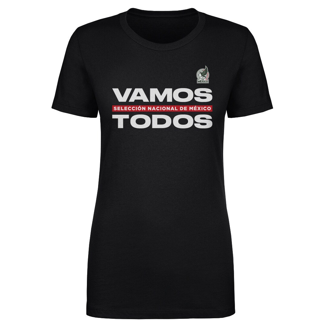 mexico national team 500 level women8217s vamos todos t-shirt – black Collection – Brazil World Cup Jerseys and T-Shirts