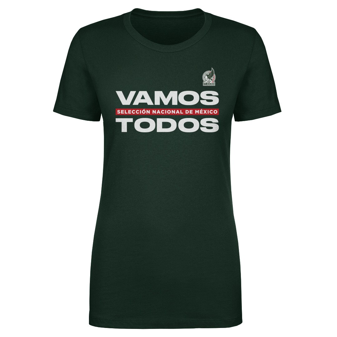 mexico national team 500 level women8217s vamos todos t-shirt – dark green Collection – Brazil World Cup Jerseys and T-Shirts