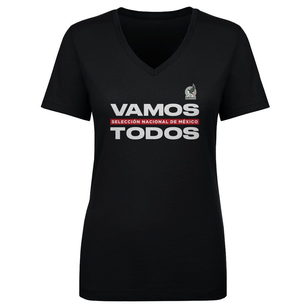 mexico national team 500 level women8217s vamos todos v-neck t-shirt – black Collection – Brazil World Cup Jerseys and T-Shirts