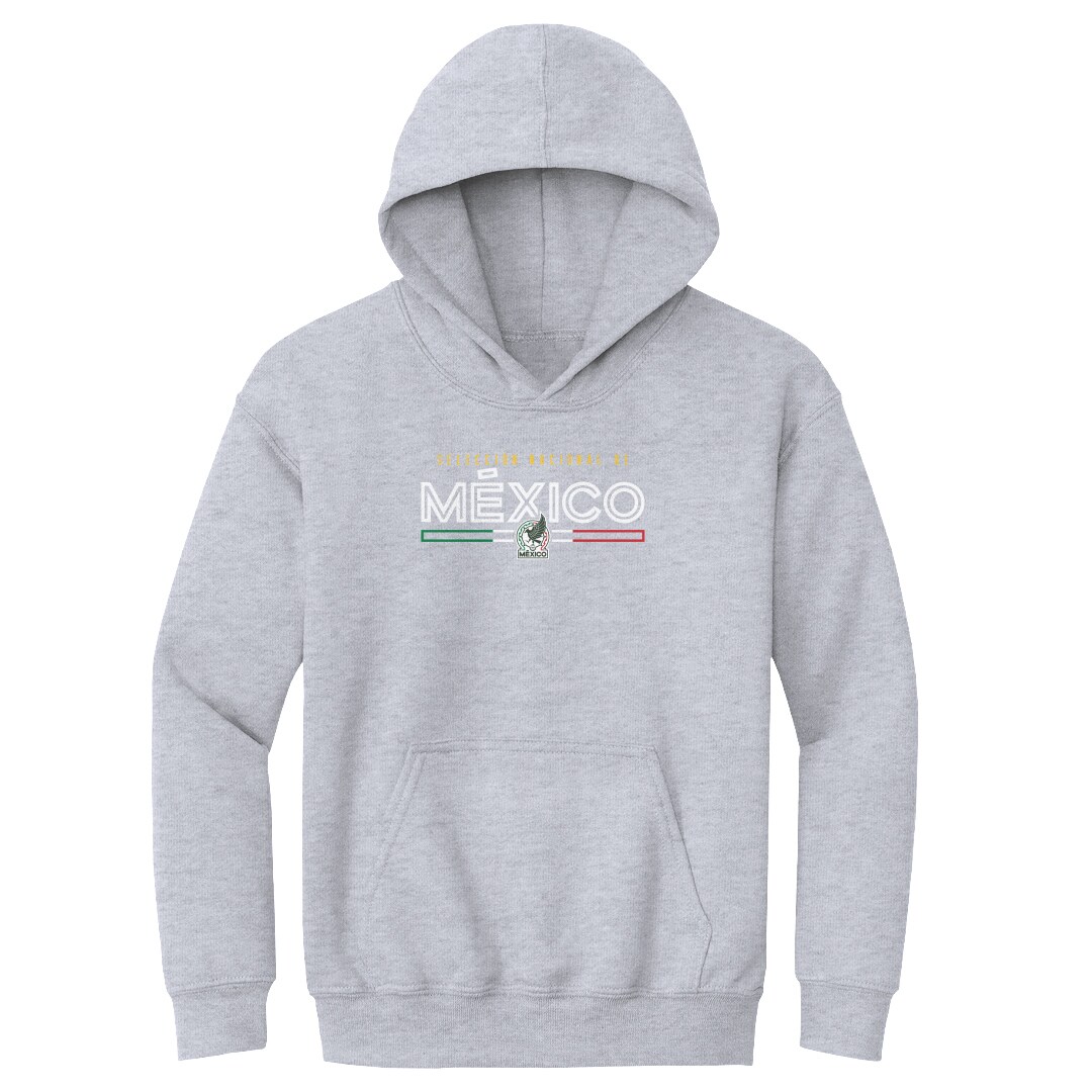 mexico national team 500 level youth inline pullover hoodie – gray Collection – Brazil World Cup Jerseys and T-Shirts