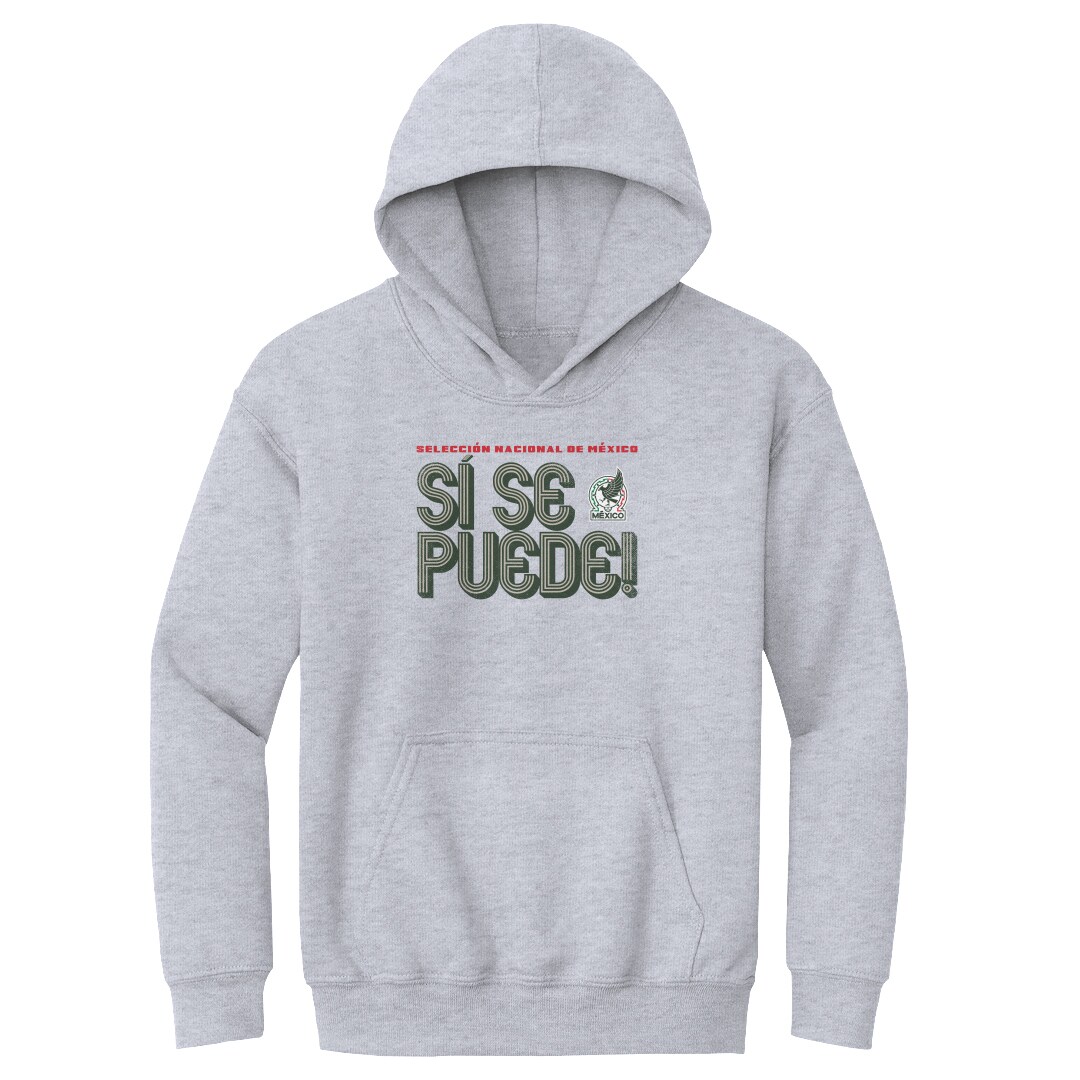 mexico national team 500 level youth si se puede inline bold pullover hoodie – gray Collection – Brazil World Cup Jerseys and T-Shirts