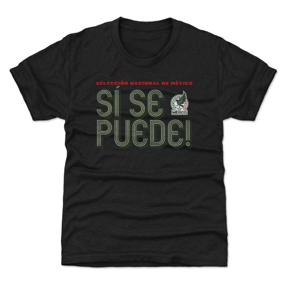 mexico national team 500 level youth si se puede inline bold t-shirt – black Collection – Brazil World Cup Jerseys and T-Shirts